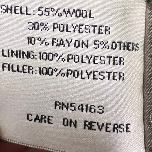 KENNETH Cole Mens Green Wool Blend Coat with Collar Small - Picture 9 of 10